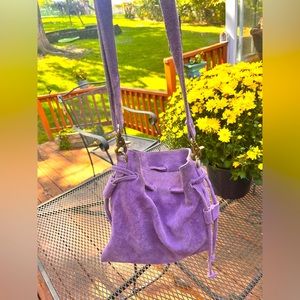 Free People Billie Suede Violet Crossbody Boho Bag